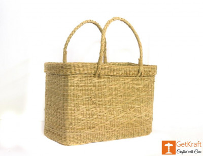 Natural Straw Beach Bag(#384)-gallery-0