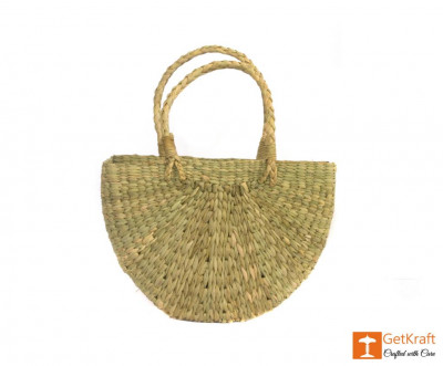 Natural Straw U- Bag Small(#388)-gallery-1