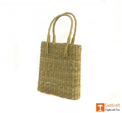 Natural Straw Handmade Slim and Small Bag(#389)-gallery-2
