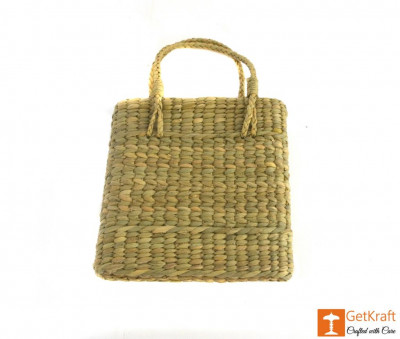 Natural Straw Handmade Slim and Small Bag(#389)-gallery-3