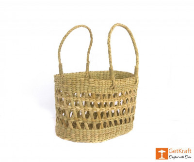 Natural Straw Handmade Net Bag(#390)-gallery-2