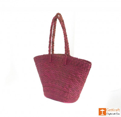 Natural Straw Handmade Oval Bag(#395)-gallery-1