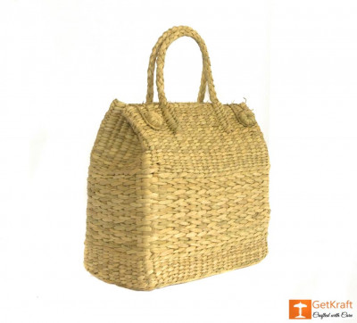 Natural Straw Grass Handmade Picnic Basket(#397)-gallery-2