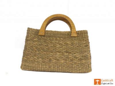 Natural Straw Bowler Bag(#400)-gallery-2