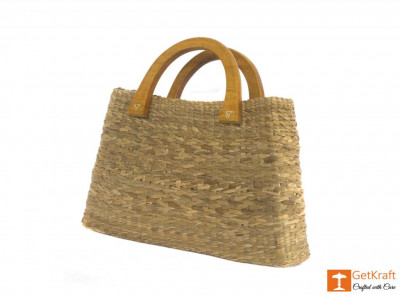 Natural Straw Bowler Bag(#400)-gallery-3