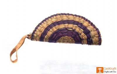 Natural Straw Handmade Hand Clutch (Small)(#412)-gallery-0