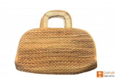 Natural Straw Handmade Bowler Bag(#413)-gallery-0