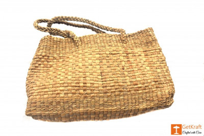 Natural Straw Handmade Hobo Bag(#414)-gallery-1