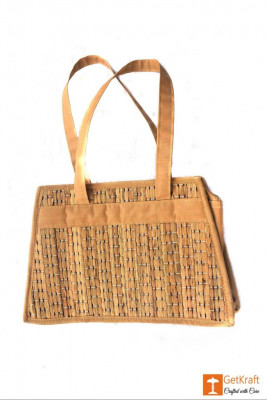 Natural Straw Square Shape Hand Bag(#418)-gallery-0