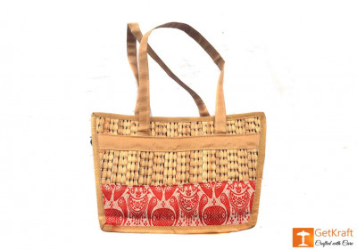 Natural Straw Square Shape Hand Bag(#419)-gallery-1