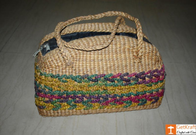 Water Hyacinth Hobo Bag (Big)(#422)-gallery-0