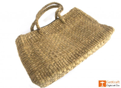 Medium-sized Bowler Natural Straw Bag(#428)-gallery-0