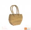 Natural Straw Medium-sized Oval Shape HandBag(#429)-thumb-0
