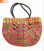 Natural Straw Handmade Multi-coloured Bag(#438) - Getkraft.com