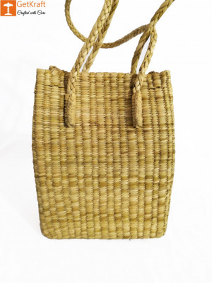 Large Natural Straw Handbag with long handle support(#524)-gallery-1