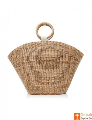 Large Natural Straw Shopping Handbag(#527)-gallery-0