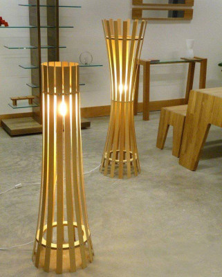Cylindrical Bamboo Lamp for Home Office Use(#553)-gallery-0