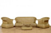 Cane Designer Sofa Setting with Trendy Style(#567) - Getkraft.com