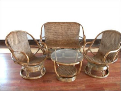 Cane Designer Sofa Set with Table(#571)-gallery-0