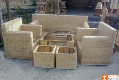 Cane Sofa Set - Living Room Office Decor(#574)-gallery-0