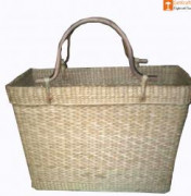 Large Natural Straw Shopping bag with Handle(#586) - Getkraft.com