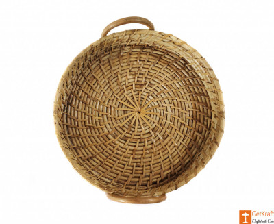 Cane Round Serving Tray for Kitchen Home Decor Gift Ideas Serving(#593)-gallery-2