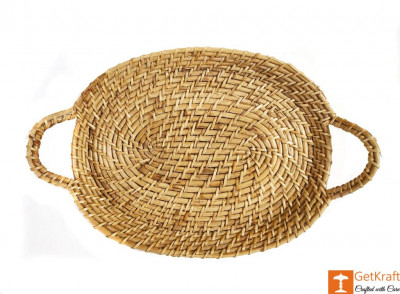 Cane Serving Tray for Home decor Guest serving Kitchen use(#597)-gallery-2