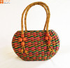 Straw Handmade Multi-coloured Bag(#614)-thumb-0