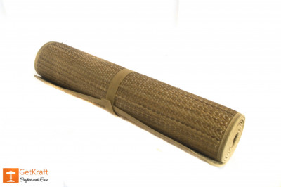 Natural Straw Yoga Mat with straight ends(#629)-gallery-2