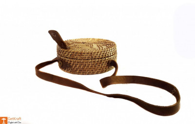 Cane Leather Designer Sling Bag(#638)-gallery-3