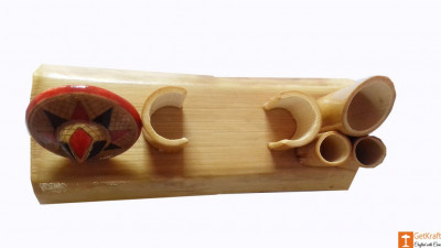 Pen Stand cum Card Holder(axomiya jaapi)(#664)-gallery-2