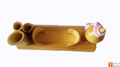 Pen Stand cum Card Holder (assamese xorai)(#665)-gallery-1