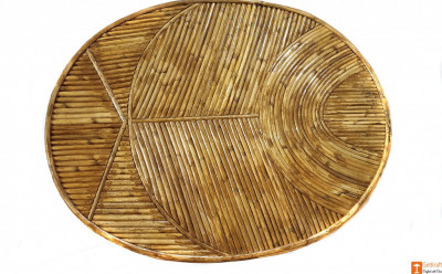 Handcrafted Eco-friendly Cane Tea Table Home Decor(#718)-gallery-2