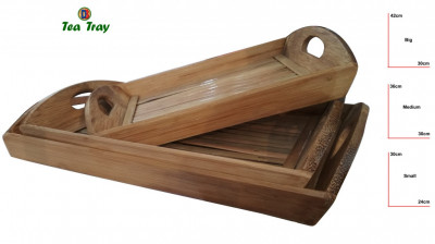 Bamboo Tea Trays Big - Medium - Small by DB Industries(#762)-gallery-1