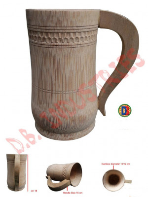 Coffee Tea Beer Mug made of Bamboo Small Medium Big(#764)-gallery-0
