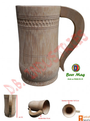 Coffee Tea Beer Mug made of Bamboo Small Medium Big(#766)-gallery-1
