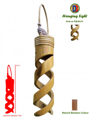 Bamboo Spiral Hanging Lamp by DB(#771)-gallery-1