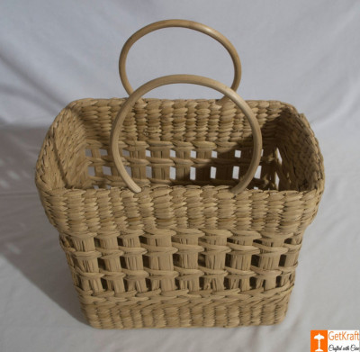 Natural Straw Handmade Net Shopping Bag(#792)-gallery-1