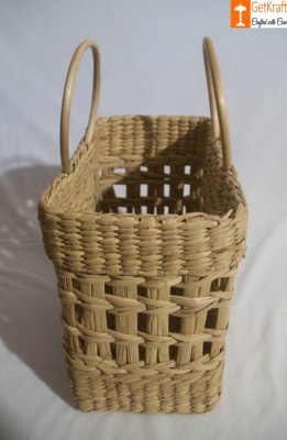 Natural Straw Handmade Net Shopping Bag(#792)-gallery-2