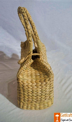 Medium Natural Straw Water Reed Handbag for Women(#794)-gallery-1
