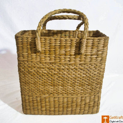 Handmade Straw Beach Picnic Shopping Bag(#797)-gallery-0