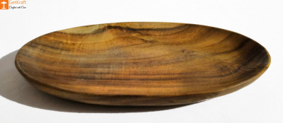 Smooth Finished Wooden Oval-Shaped Catch-all Valet Tray(#815)-gallery-1