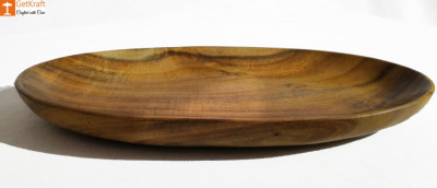Smooth Finished Wooden Oval-Shaped Catch-all Valet Tray(#815)-gallery-2