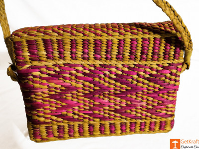 Natural Straw Water Reed Grass Bag Purse(#847)-gallery-2