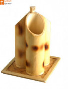 Pen Holder or Stand made from Bamboo(3 slots)(#851) - Getkraft.com