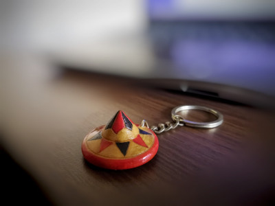 Colored Bamboo Key Ring Jaapi Design(Set of 3)(#854)-gallery-2