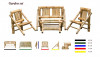 Bamboo Foldable Outdoor Chair Set(#885)-thumb-1