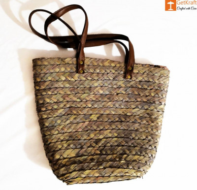 Stylish Handbag made of Palm Leaves(#899)-gallery-0