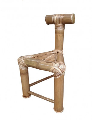 Bamboo Mini Tea Table Bar Table Set(2 Chairs)(#903)-gallery-1