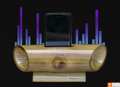 Bamboo Mobile Phone Holder cum Sound Amplifier(#908)-gallery-0